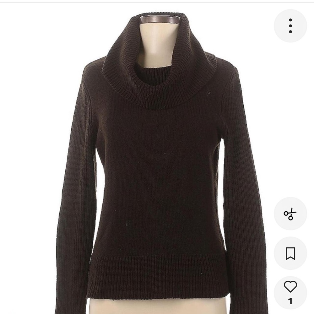 Polo by Ralph Lauren Women's Dark Brown Cowl Neck Sweater